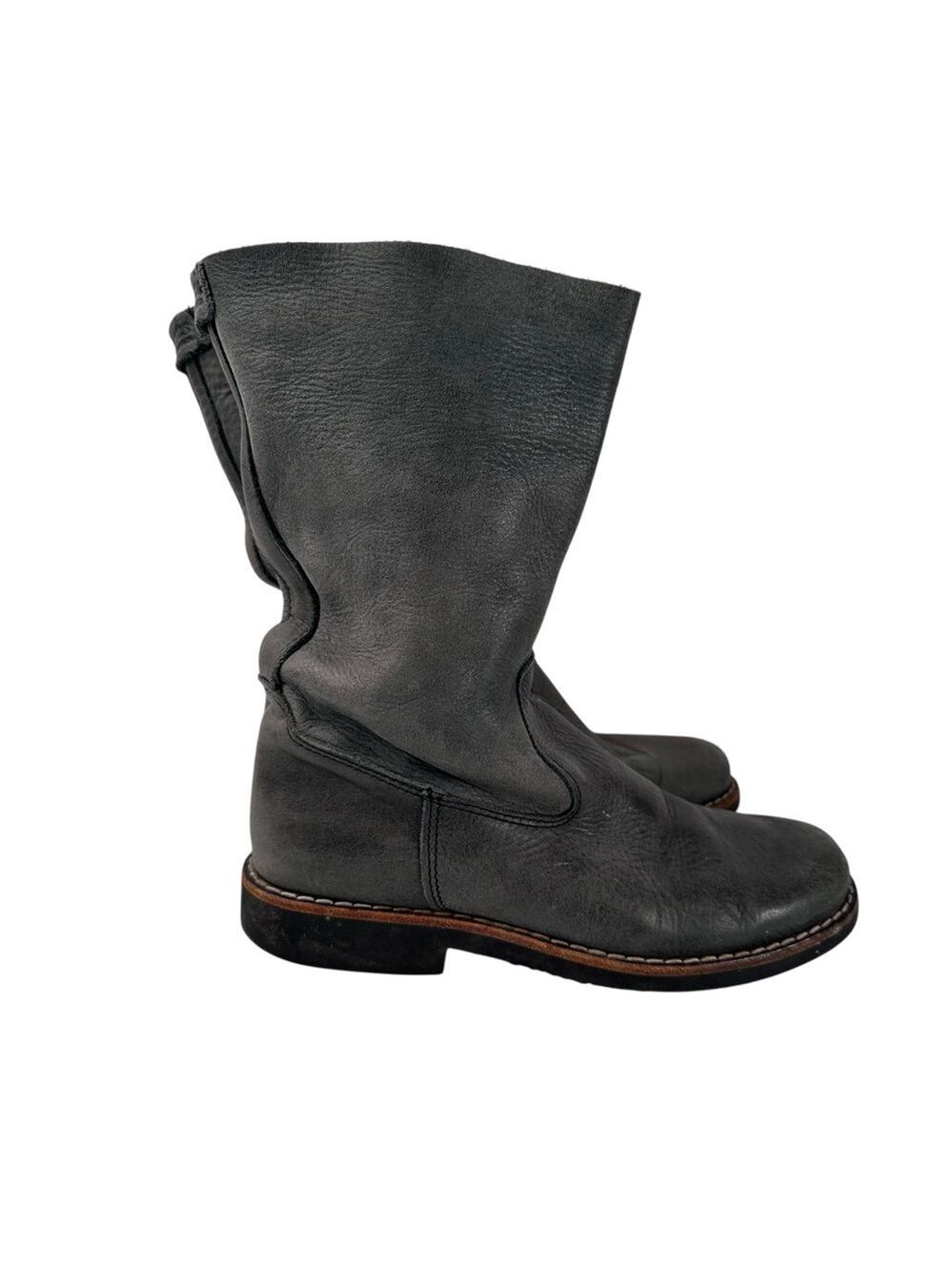 Roots Tribe Roll Over Boots Dark Gray Gum Sole Womens 7.5 HeritageCore